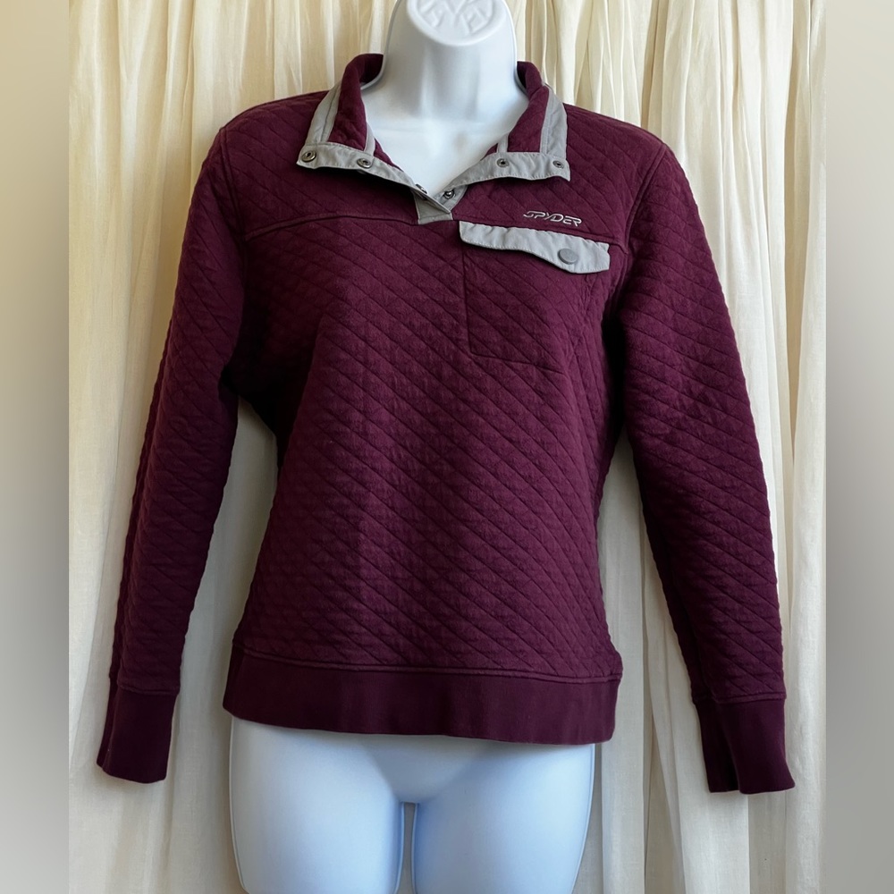 SPYDER Purple Quilted Pullover